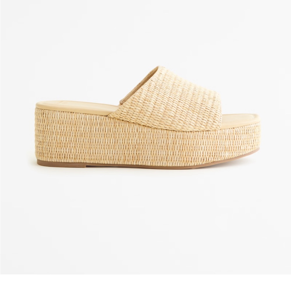 Straw platform sandals - Abercrombie - 8.5